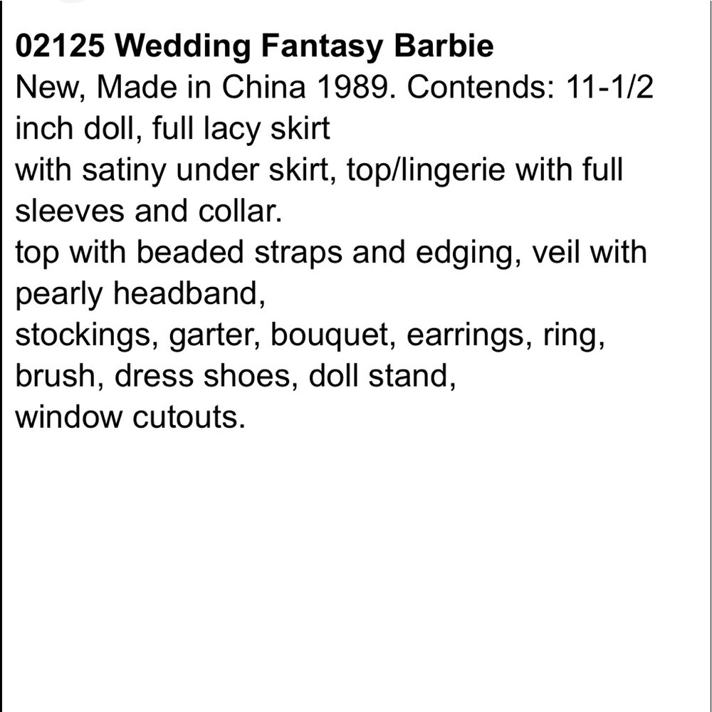 Vintage 1989 Mattel Wedding Fantasy Barbie NRFBNIB - Picture 7 of 11